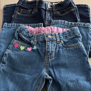 3 pairs of size 4T jeans, Carter’s, osh kosh and H&M